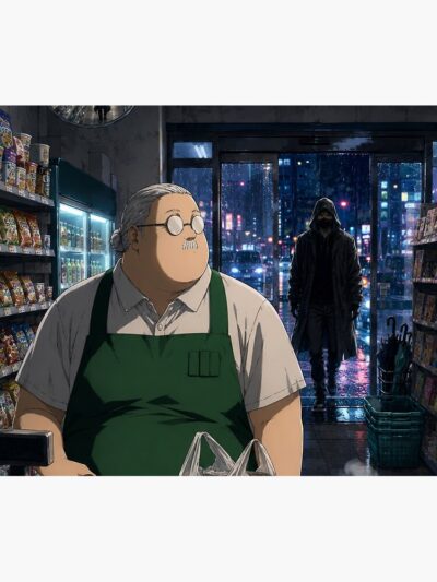 Alternative view of Artwork Edition Sakamoto Days Shower Curtain