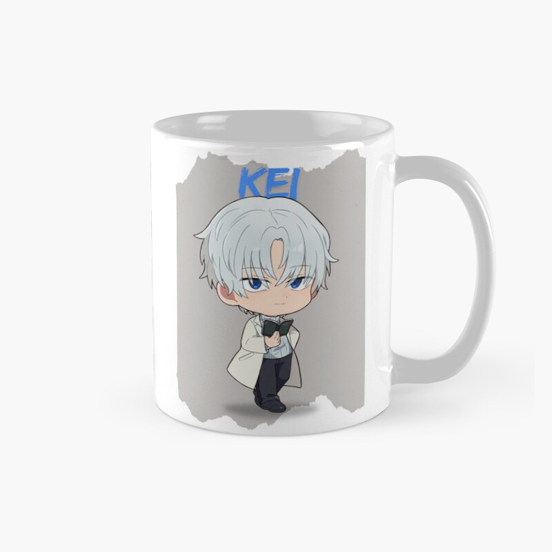 Chibi Kei Retro Stylish Fan Print Mug