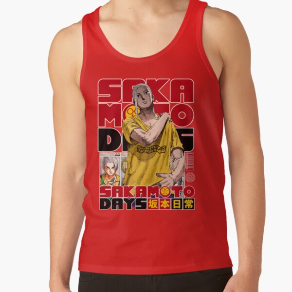 Sakamoto Tarou Classic Iconic Print Tank Top - Image 4