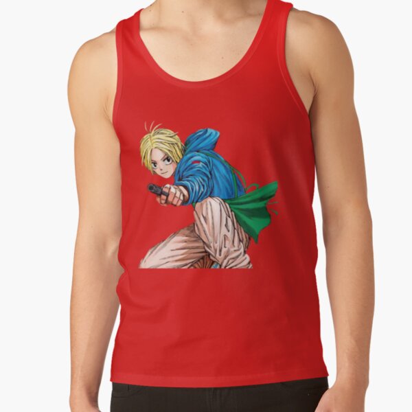 Shin Asakura Retro Stylish Fan Print Tank Top - Image 4