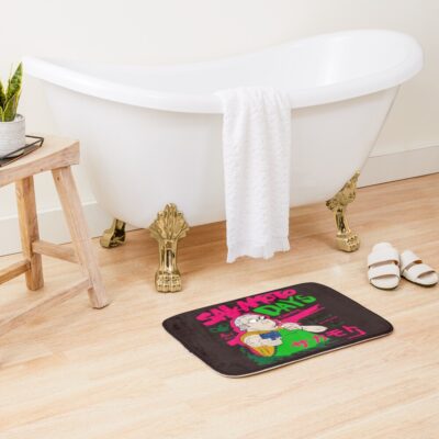 Alternative view of Sakamoto Days Retro Neon Retired Assasin Anime Streetwear Design Bath Mat