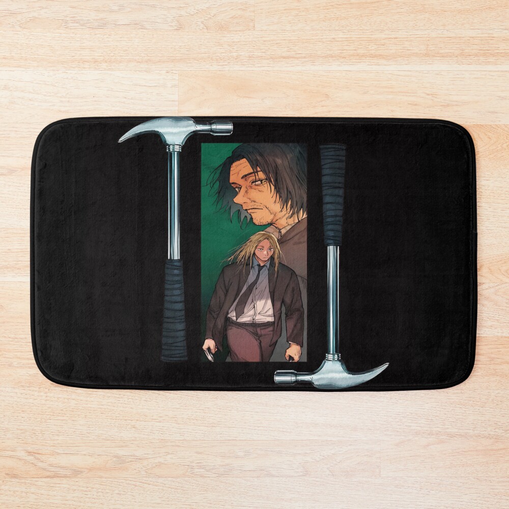 Shishibi Vintage Graphic Print Bath Mat