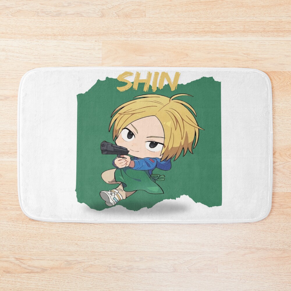 Chibi Shinuu Vintage Graphic Print Bath Mat