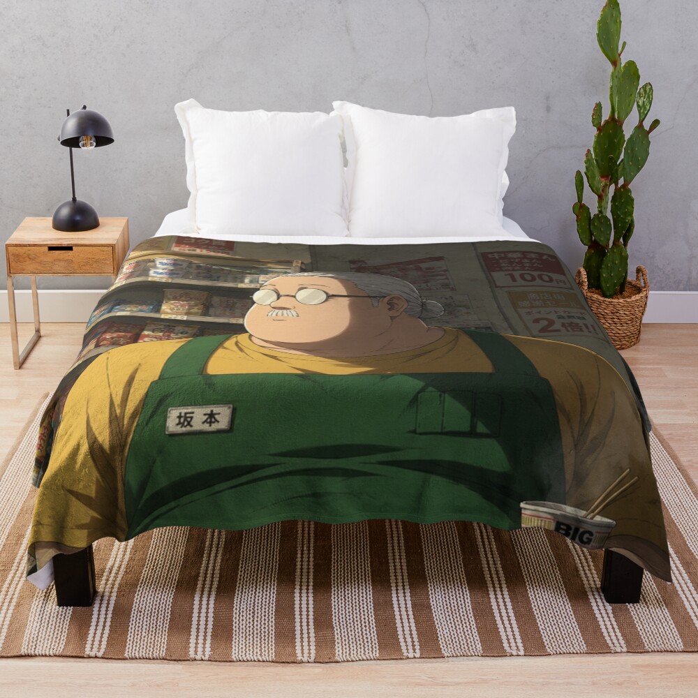 Taro Sakamoto Vintage Graphic Throw Blanket