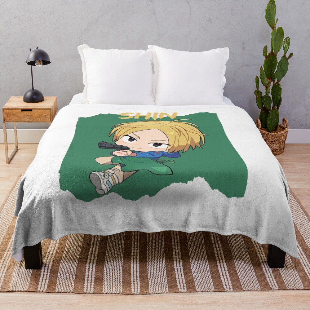 Chibi Shinuu Vintage Graphic Merchandise Throw Blanket