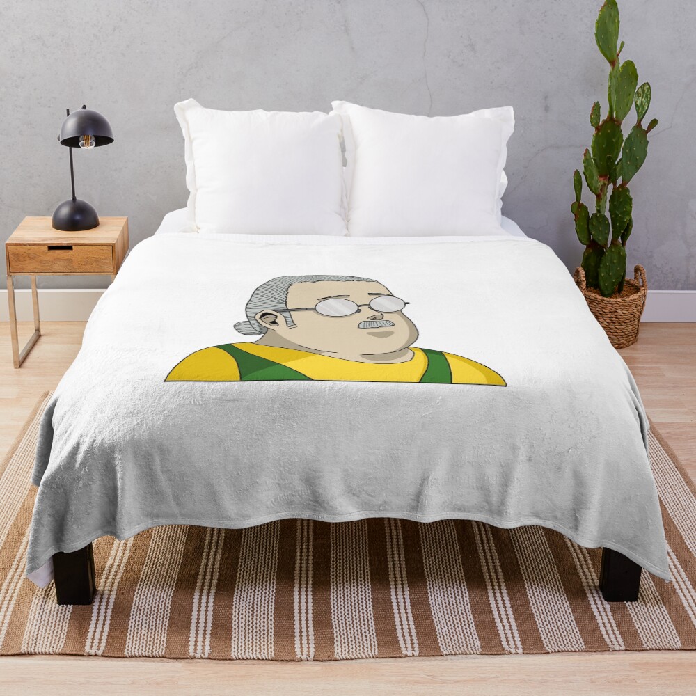 Taro Sakamoto Vintage Graphic Print Throw Blanket
