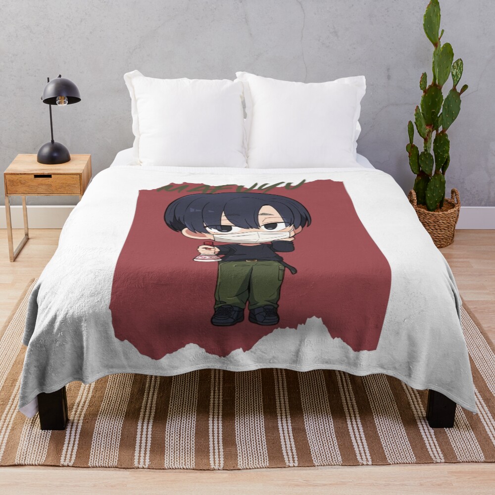 Chibi Gakuu Vintage Graphic Merchandise Throw Blanket
