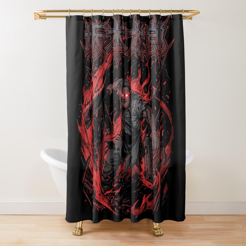 Sakamoto Dark Art Shower Curtain