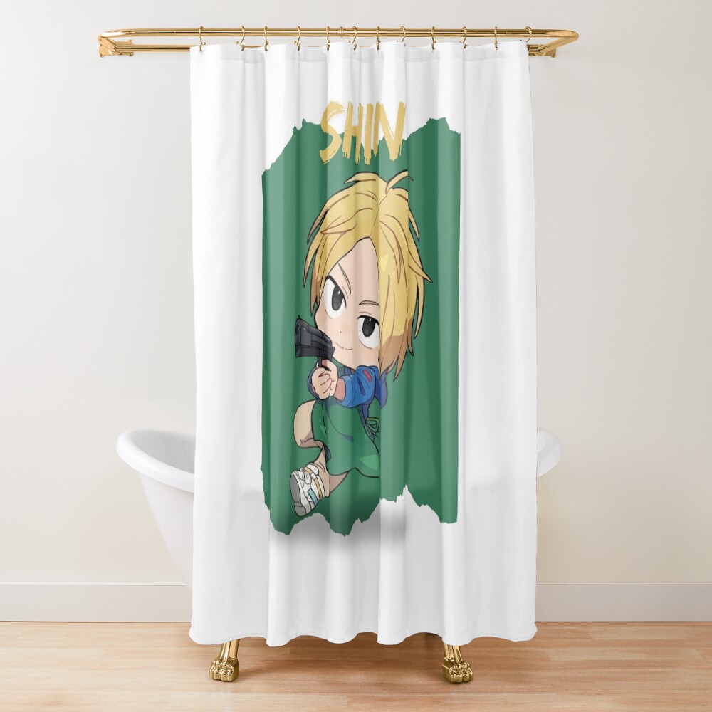 Chibi Shinuu Vintage Graphic Merchandise Shower Curtain