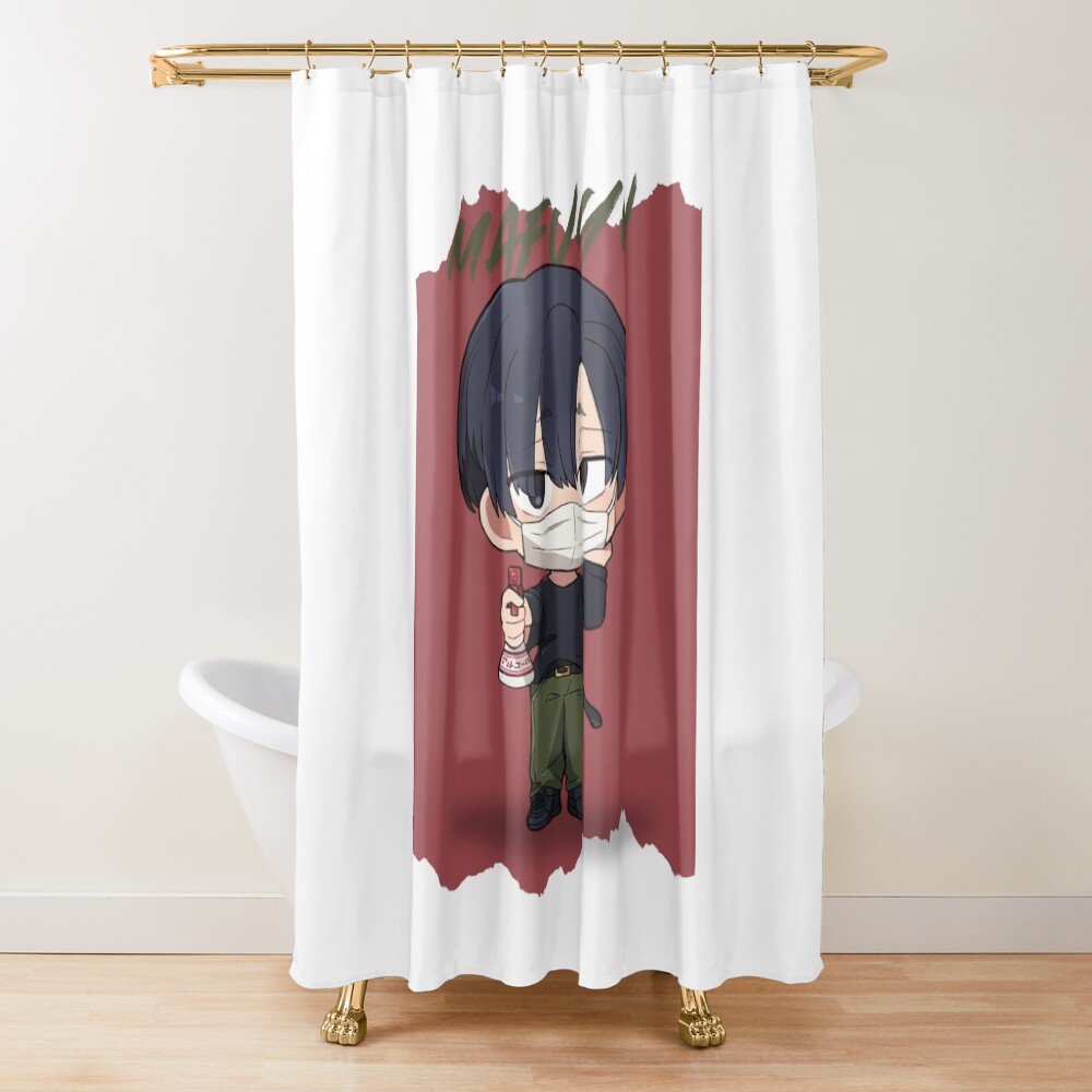 Chibi Gakuu Vintage Graphic Merchandise Shower Curtain