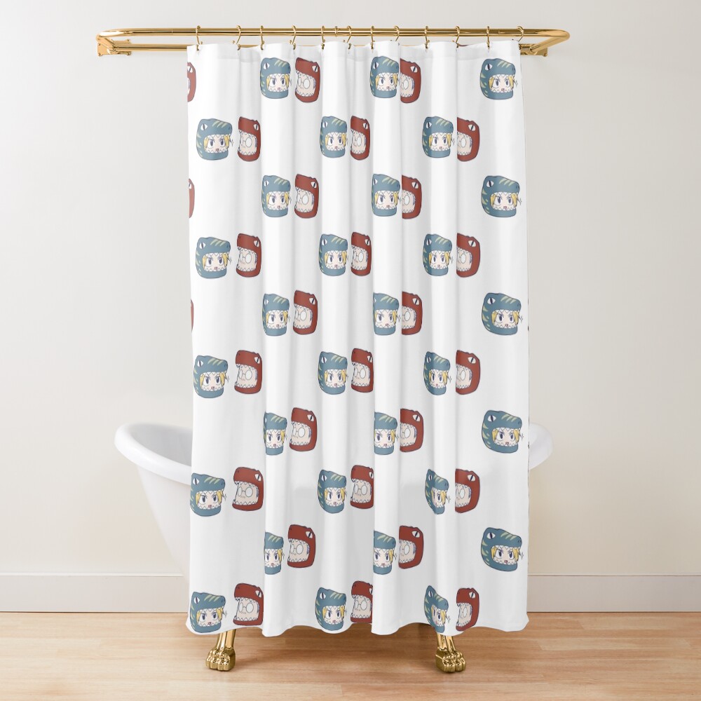 The Chibi Teacher And His Chibi Student Shower Curtain