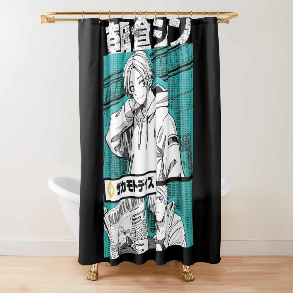 Shin Asakura Vintage Fan Print Shower Curtain