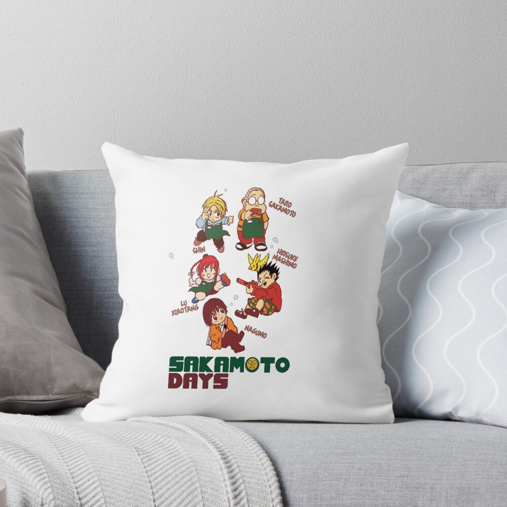 Classic Iconic Print Artwork Sakamoto Days Throw Pillow