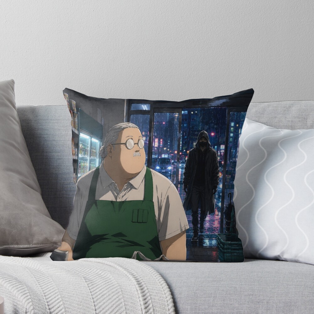 Artwork Edition Sakamoto Days Throw Pillow