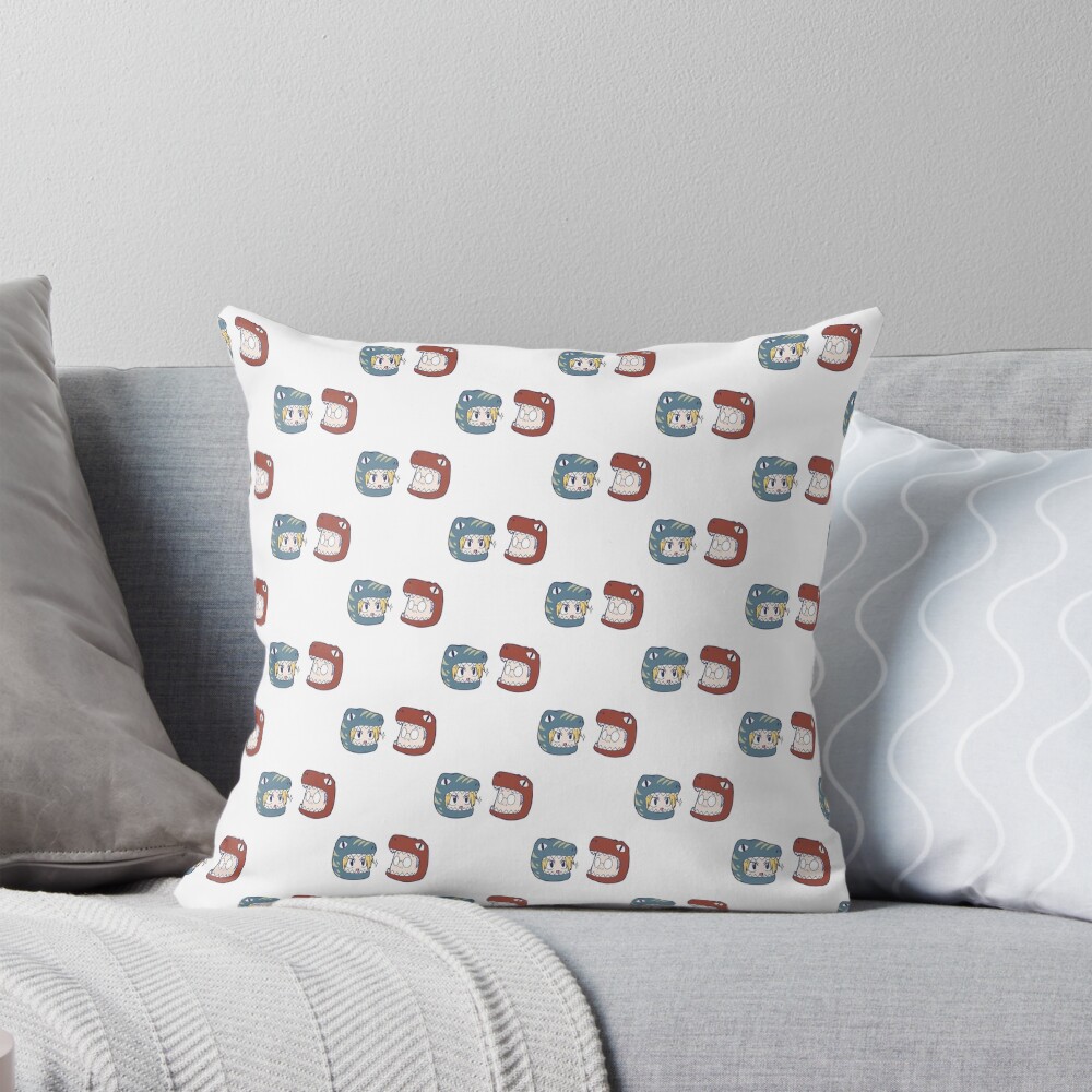 The Chibi Teacher And His Chibi Student Throw Pillow