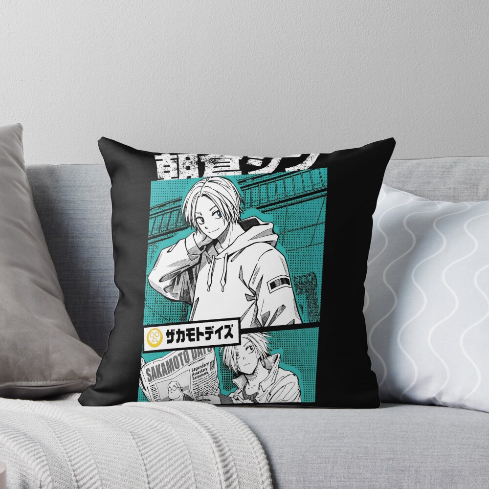 Shin Asakura Vintage Fan Anime Throw Pillow