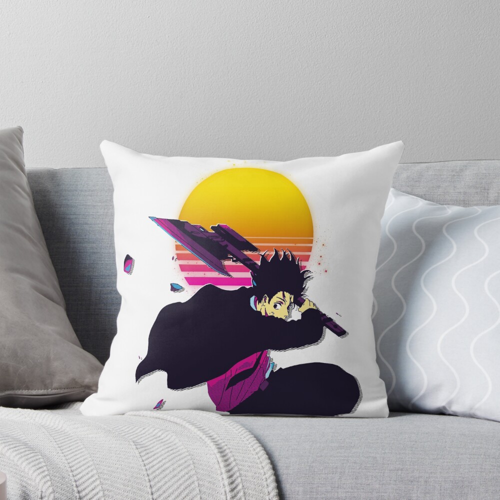 Yoichi Nagumo Retro 90s Throw Pillow